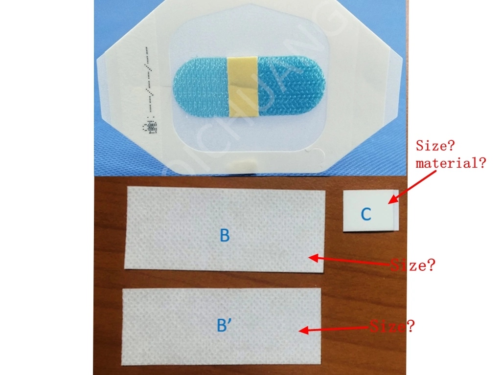 Medical Disposable Non-Woven Indwelling Needle Sticker Aseptic Fixation Device